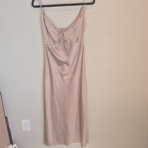 Elegant Women's Cream Slip Dress
